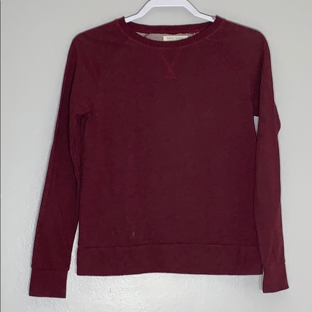 Level 8 Long Sleeve Maroon Crew Neck Sweatshirt xs